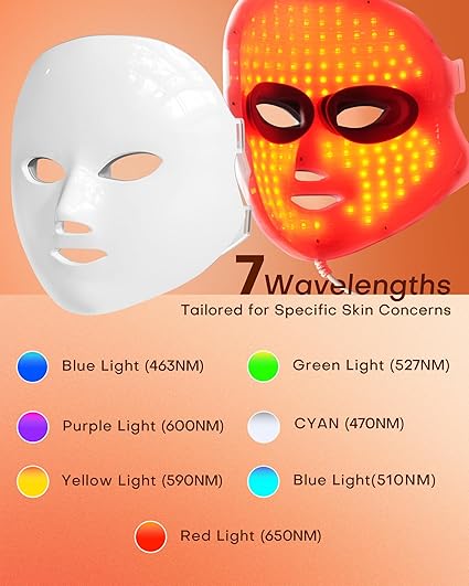 Máscara Facial Led de 7 Colores